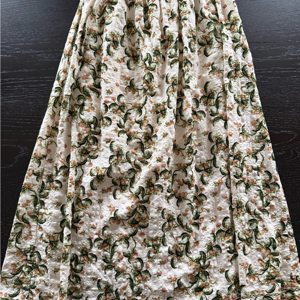 Max Studio Elegant Floral A-Line Skirt
